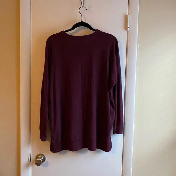 Aerie lightweight purple tunic long sleeve size small - Picture 4 of 5